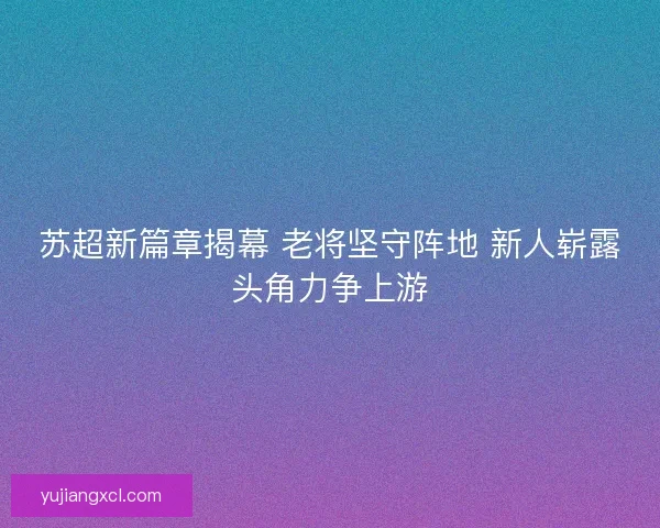 苏超新篇章揭幕 老将坚守阵地 新人崭露头角力争上游