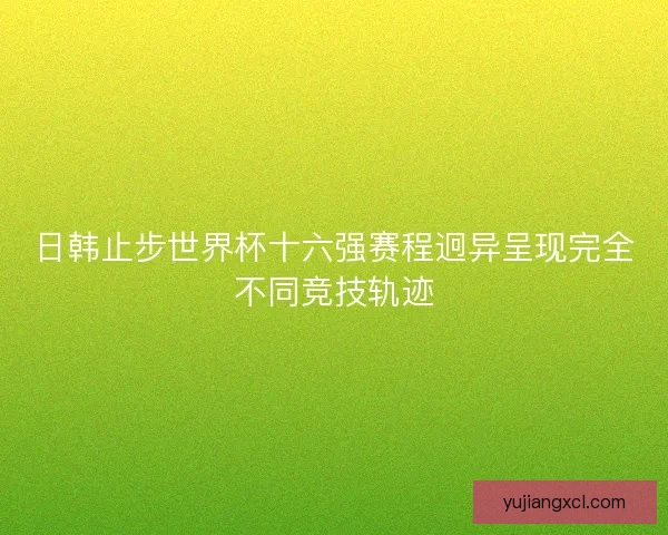 日韩止步世界杯十六强赛程迥异呈现完全不同竞技轨迹 日韩止步世界杯十六强赛程迥异呈现完全不同竞技轨迹